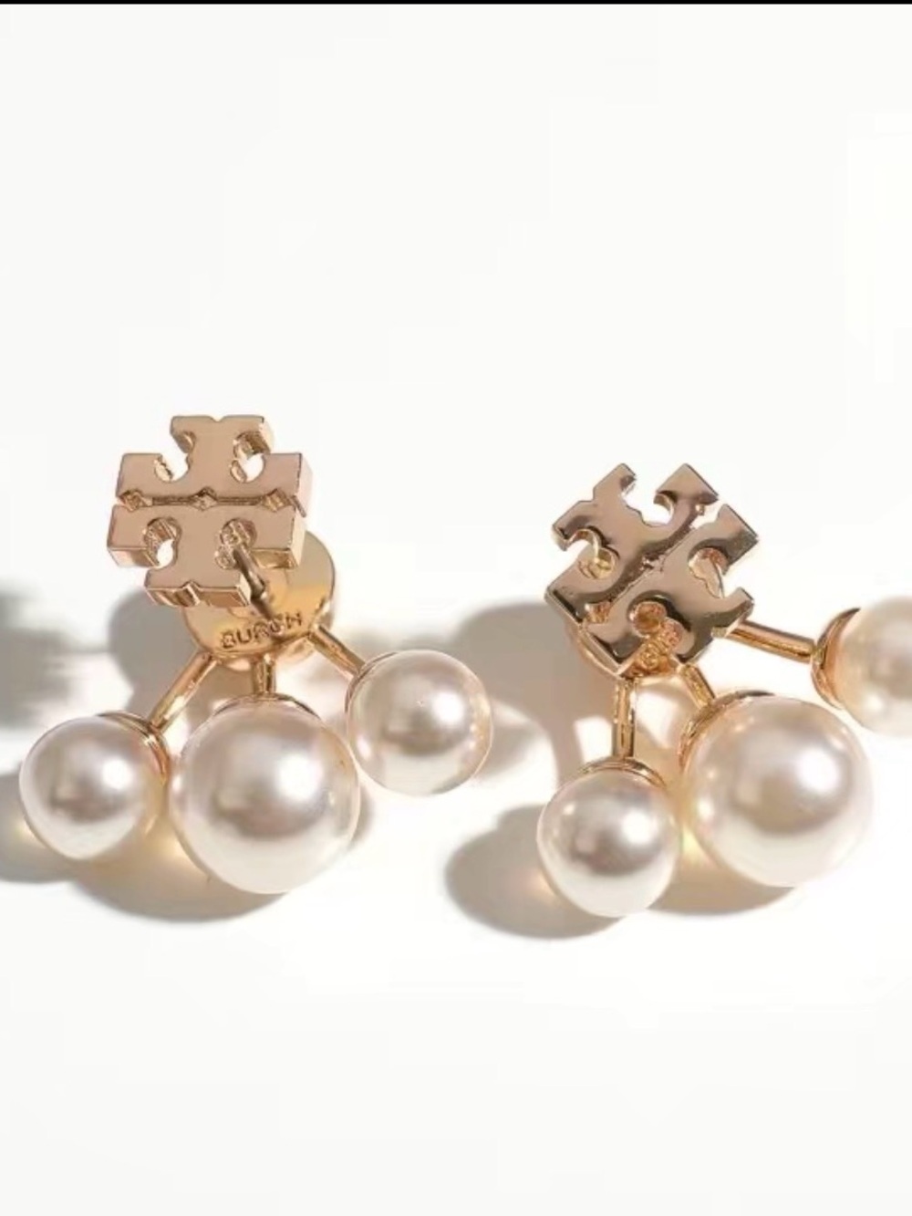Tory Burch MOONDANCE PEARL FRONT-BACK EARRINGS